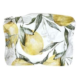 Aloha Collection Pouch Limoncello Lemons White Yellow Waterproof Travel Bag